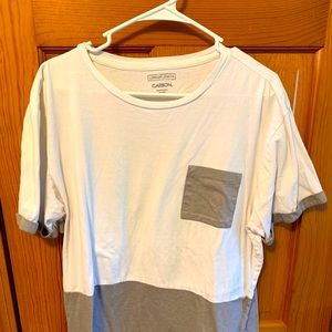 White and Gray Short Sleeve Carbon Long Length